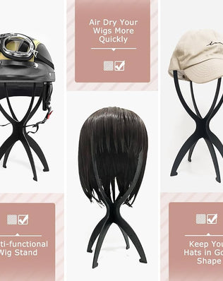 Wig Stand, Wig Head for Short Wigs, 2 Pack