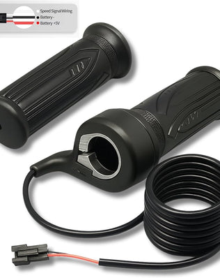 Problems Solved E Bike full twist throttle with 3-pin connector, right and left hand grips for electric bicycles and scooters.