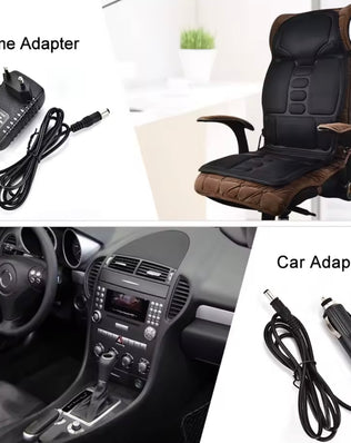 Massager Chair Pad Electric Heating Vibrating Cervical Neck Back Body Cushion - Problems Solved