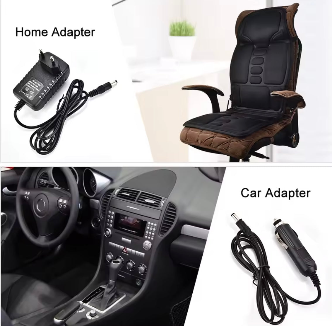 Massager Chair Pad Electric Heating Vibrating Cervical Neck Back Body Cushion - Problems Solved