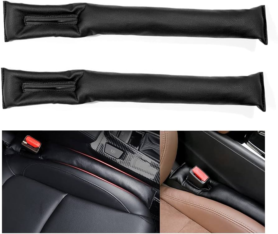 2 Piece Car Seat Gap Plug, Car Seat Gap Filler, Gap Filler Car Gap, Black, 46 x 7 cm