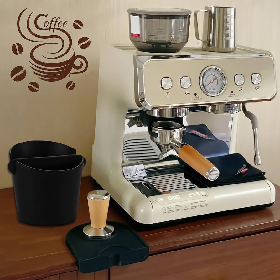 Problems Solved coffee knock box for espresso, stainless steel coffee bin for used coffee grounds, coffee machine accessories