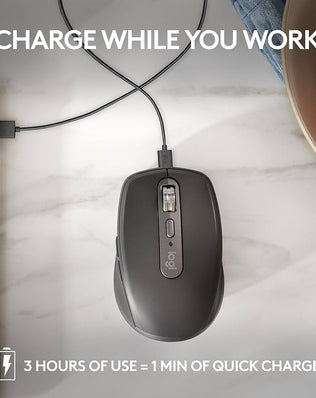 Problems Solved Logitech MX Anywhere 3S wireless mouse with compact design, fast scrolling, and 8K DPI on various surfaces.