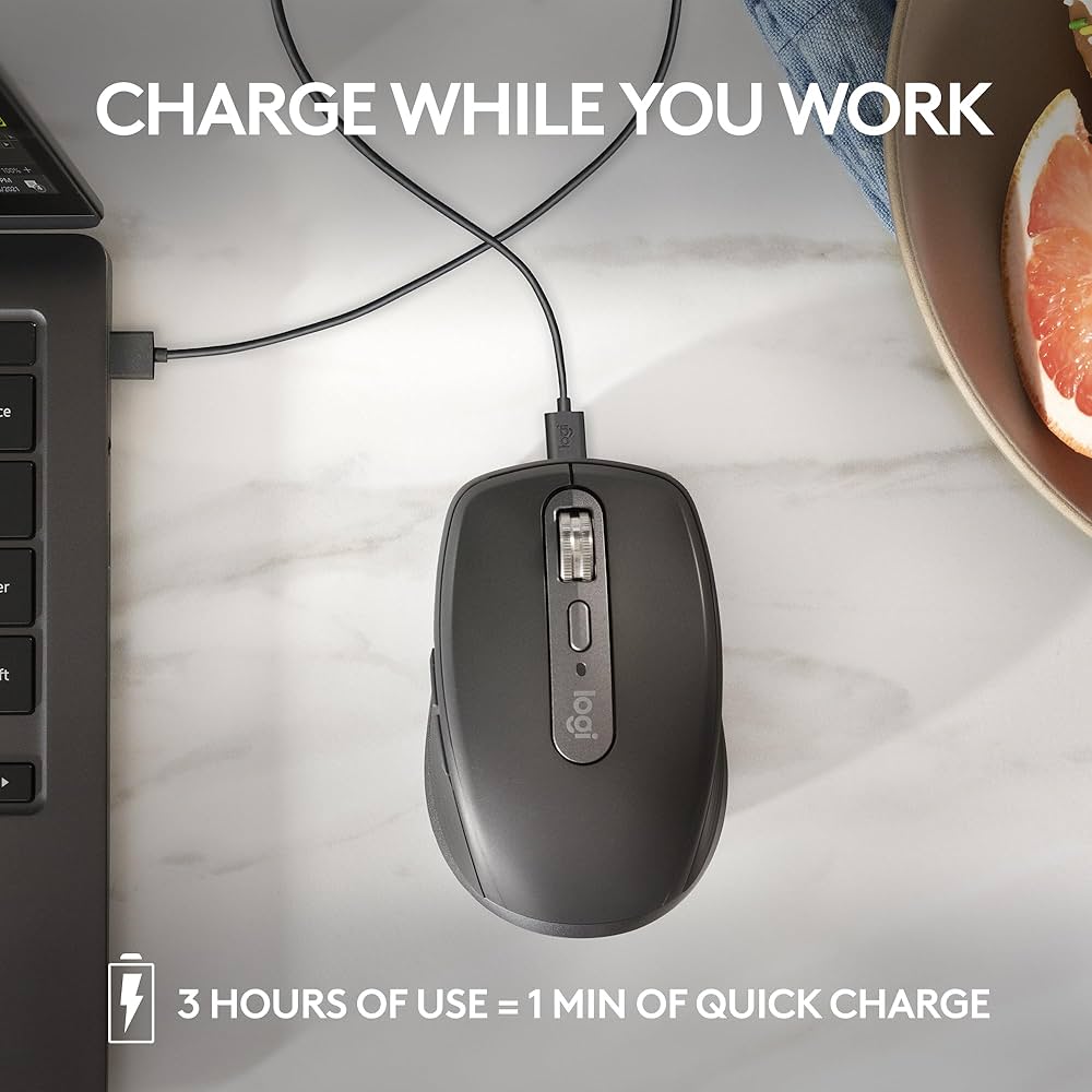 Problems Solved Logitech MX Anywhere 3S wireless mouse with compact design, fast scrolling, and 8K DPI on various surfaces.