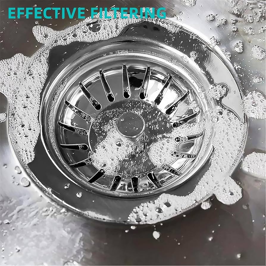 2 Pack Kitchen Sink Plug Strainer, Stainless Steel Sink Plug Replacement