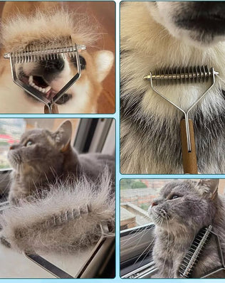 Undercoat rake dog grooming comb, dog brushes for Shedding Stripping Brush Pet