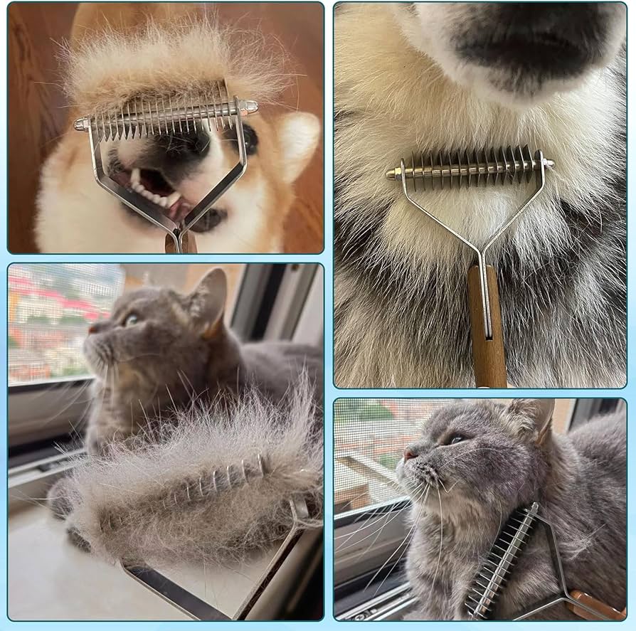 Undercoat rake dog grooming comb, dog brushes for Shedding Stripping Brush Pet
