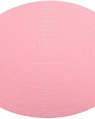 Silicone Baking Mat with Measurements for Cake Turntable Stand NonStick Heat