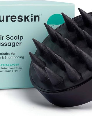 Head Massager with Medical-Grade Silicone Bristles | Hair Massager for Hair Growth