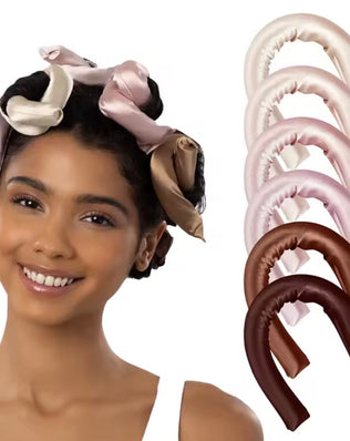 Satin Heatless Curling Rod, Jumbo Flexi Rod for Overnight Curls, Soft Hair Curlers to Sleep