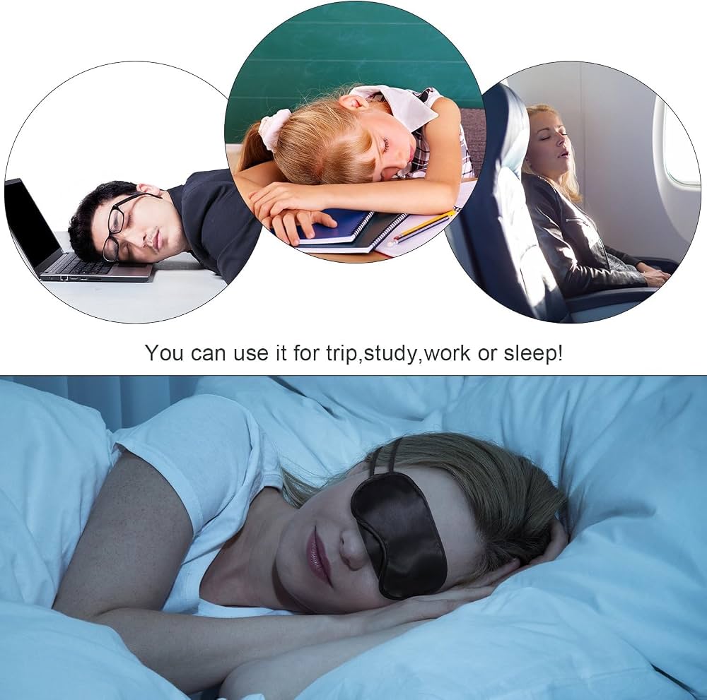 Pack of 10 Eye Mask Eye Visor Blanket Sleeping Mask Travel Sleep Cover with Nose Cushion