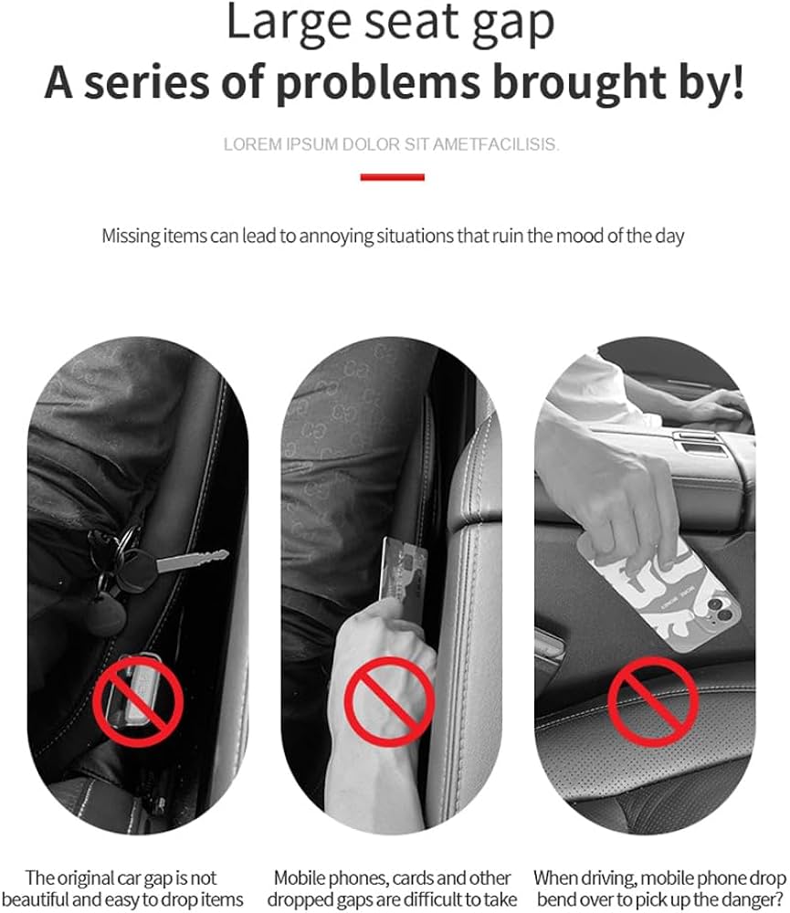 2PCS Car Seat Gap Filler - Car Seat Gap Filler Organizer for Holding