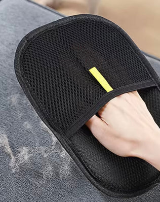 Problems Solved pet hair remover cat grooming gloves, double-sided fur gloves for effective pet hair removal and grooming.