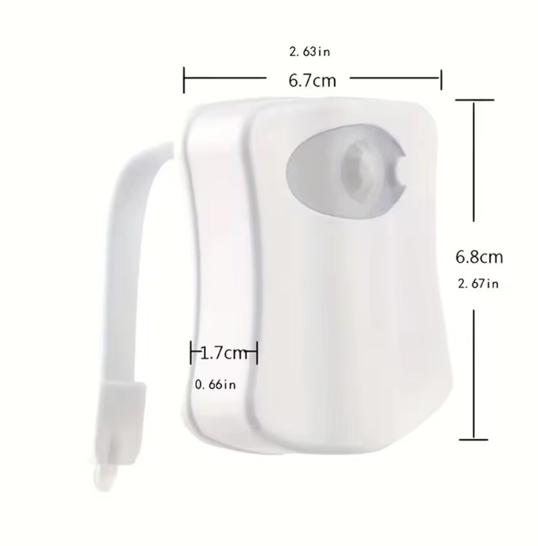 Wireless LED night light with motion sensor, RGB 16-color options, suitable for toilet and home lighting by Problems Solved