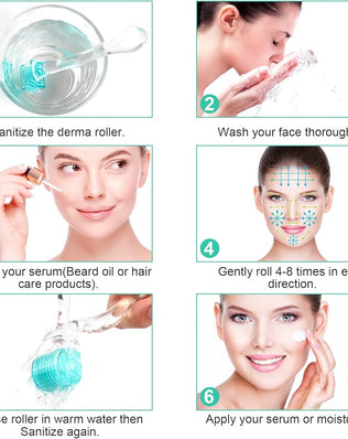 Derma Roller 1.0mm with Individual Titanium Micro Needles