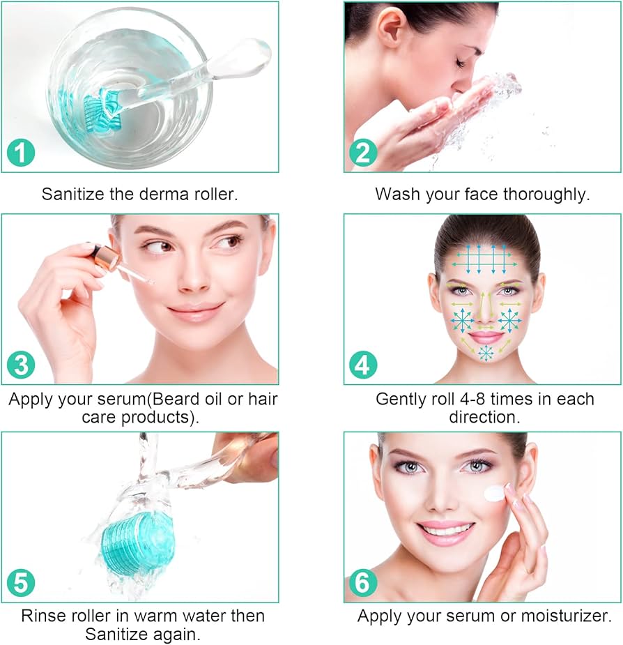 Derma Roller 1.0mm with Individual Titanium Micro Needles