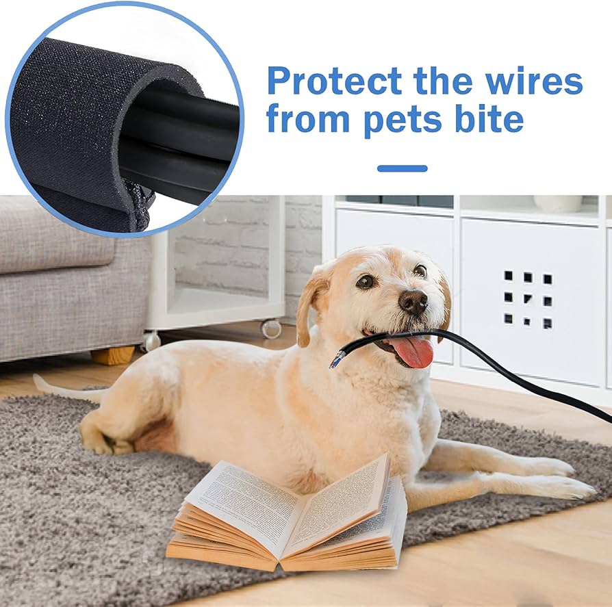 [4 Pcs] Cable Tidy Management Sleeve, 50 cm long, Wire Hider Cord Organizer