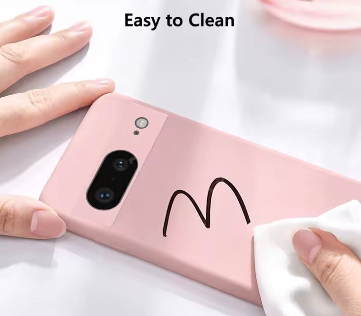 YATWIN Case for Google Pixel 8, Silicone Mobile Phone Case with Lining