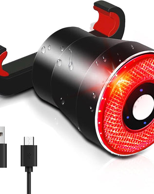 Ultra Bright Smart Bike Tail Light, USB Rechargeable Brake Sensing Bicycle Light