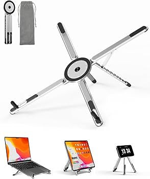 Portable Laptop Stand for Desk, Foldable Adjustable Computer Riser