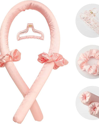 Heatless Curling Rod Headband No Heat Silk Ribbon Curling Rod Hair Roller Curls