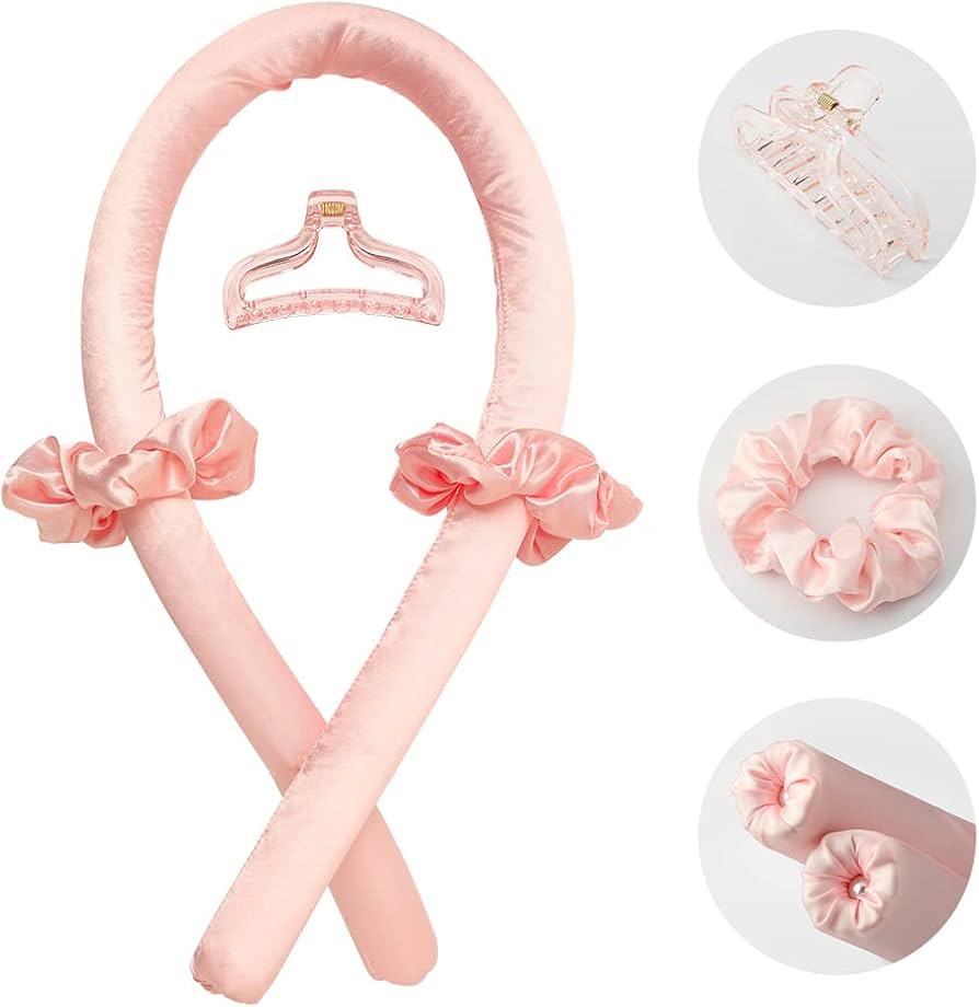 Heatless Curling Rod Headband No Heat Silk Ribbon Curling Rod Hair Roller Curls
