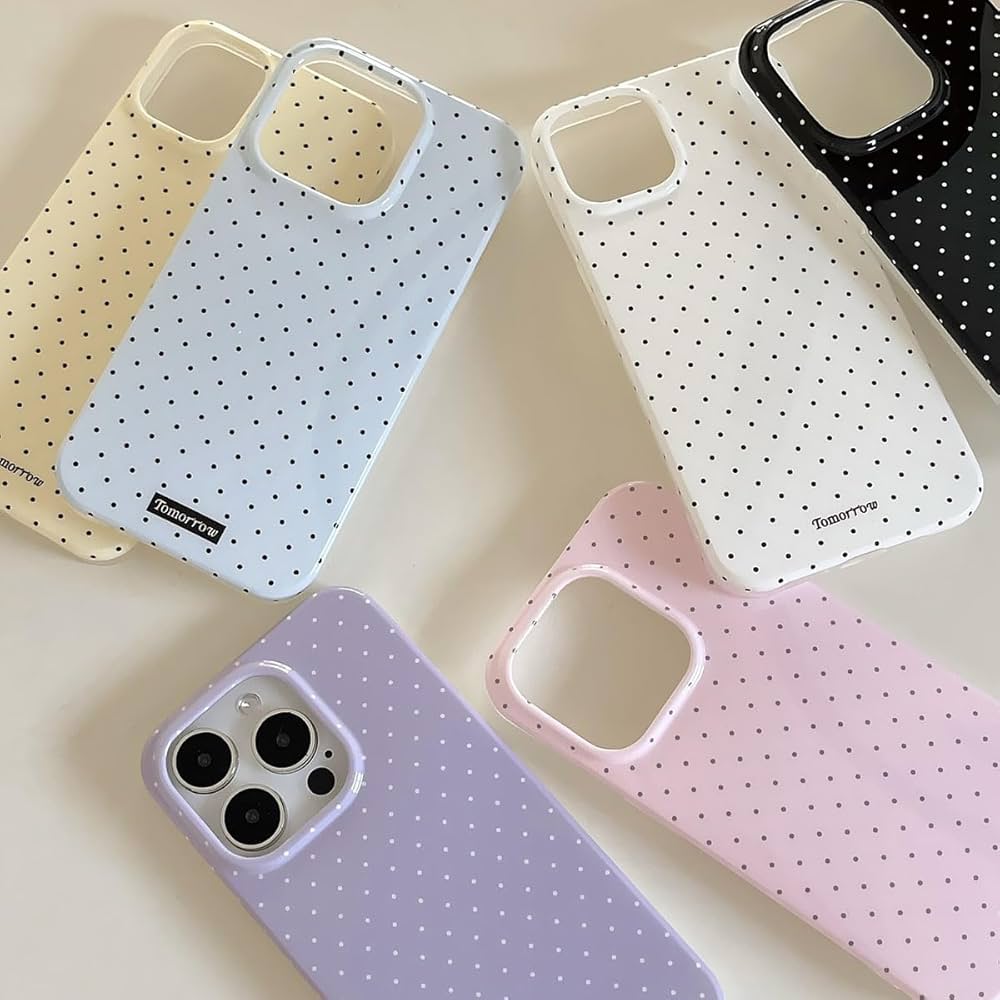 Reownest Case for iPhone 13 iPhone 14 with Cute Polka Dot Pattern Aesthetic Design