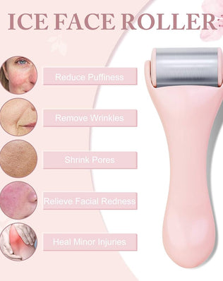 Ice Roller for Face and Eye 2 Pcs, Face Roller Skin Care for Puffiness, Migraine, Pain Relief