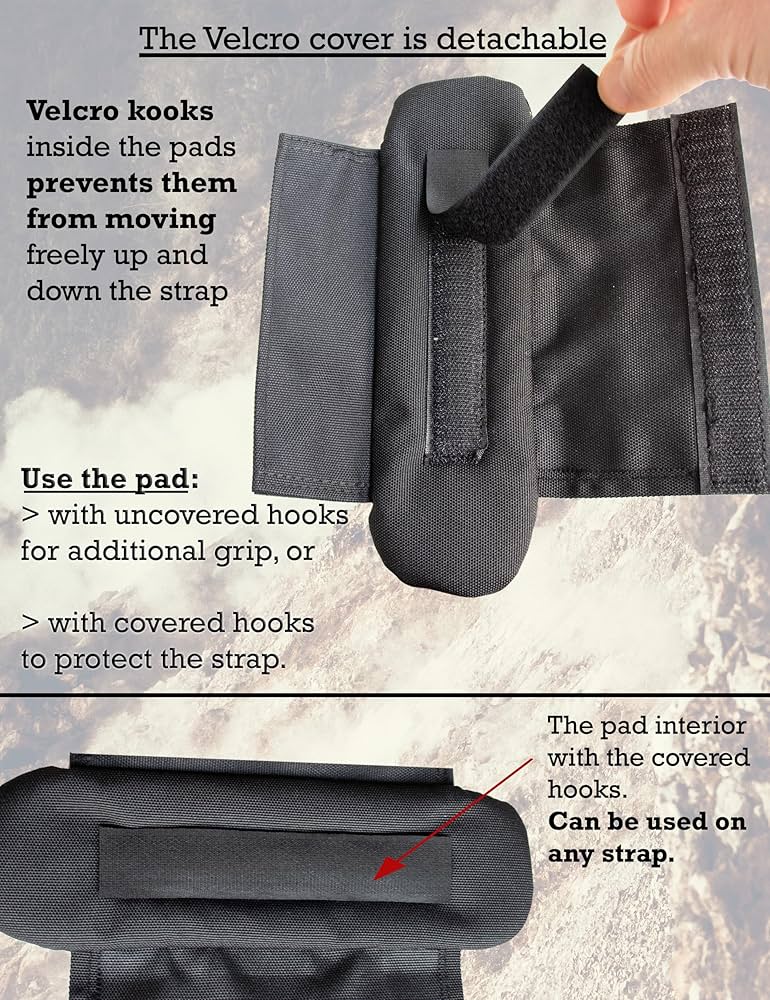 Problems Solved shoulder strap pad for plate carrier, designed for comfortable weight distribution on tactical shoulder straps.