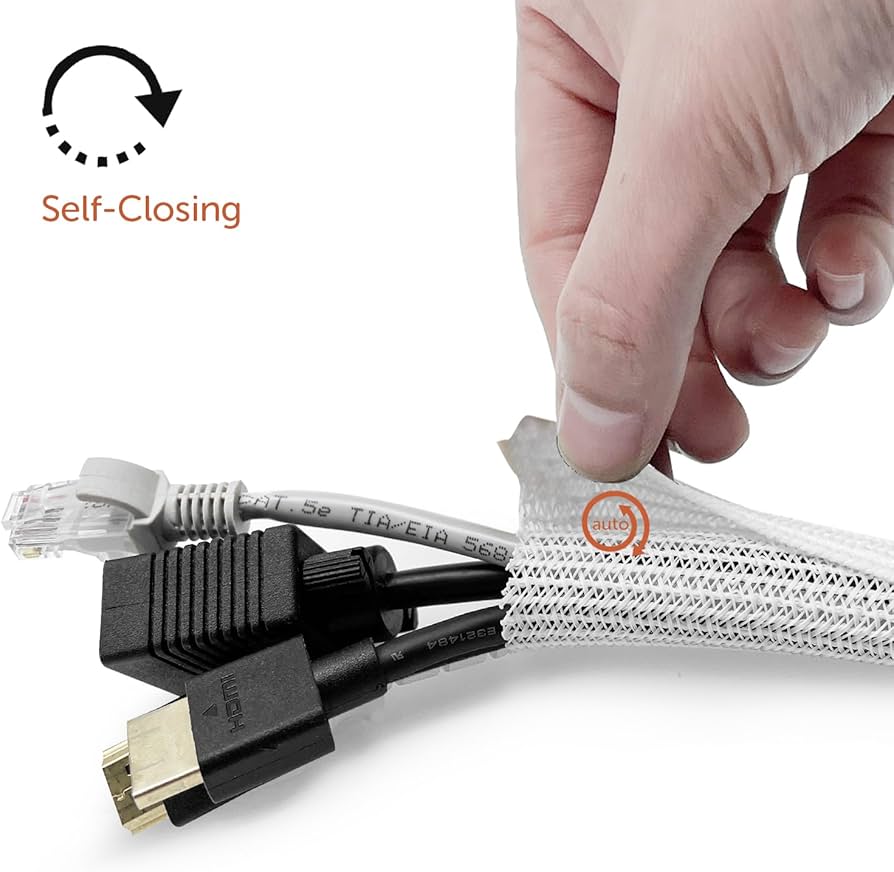 Cable Tidy Sleeve, 13mm/00.51"-3m/ 9.8ft Cable Management Sleeve