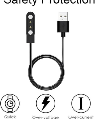 Problems Solved magnetic smartwatch charger cable, 3.3ft length, compatible with various smart watches, showing the magnetic connector and cable.