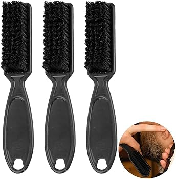 3PCS Fade Brush, Barber Beard and Hair Cleaning Brush Nylon Vintage Oil Head Duster
