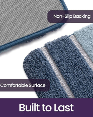 Problems Solved non-slip bathroom bath mat, 40x60 cm, super absorbent, washable, water-resistant for bathroom safety.