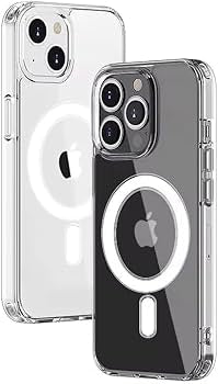 Problems Solved magnetic clear iPhone 11 case with shockproof design, compatible with MagSafe wireless charging, transparent protection
