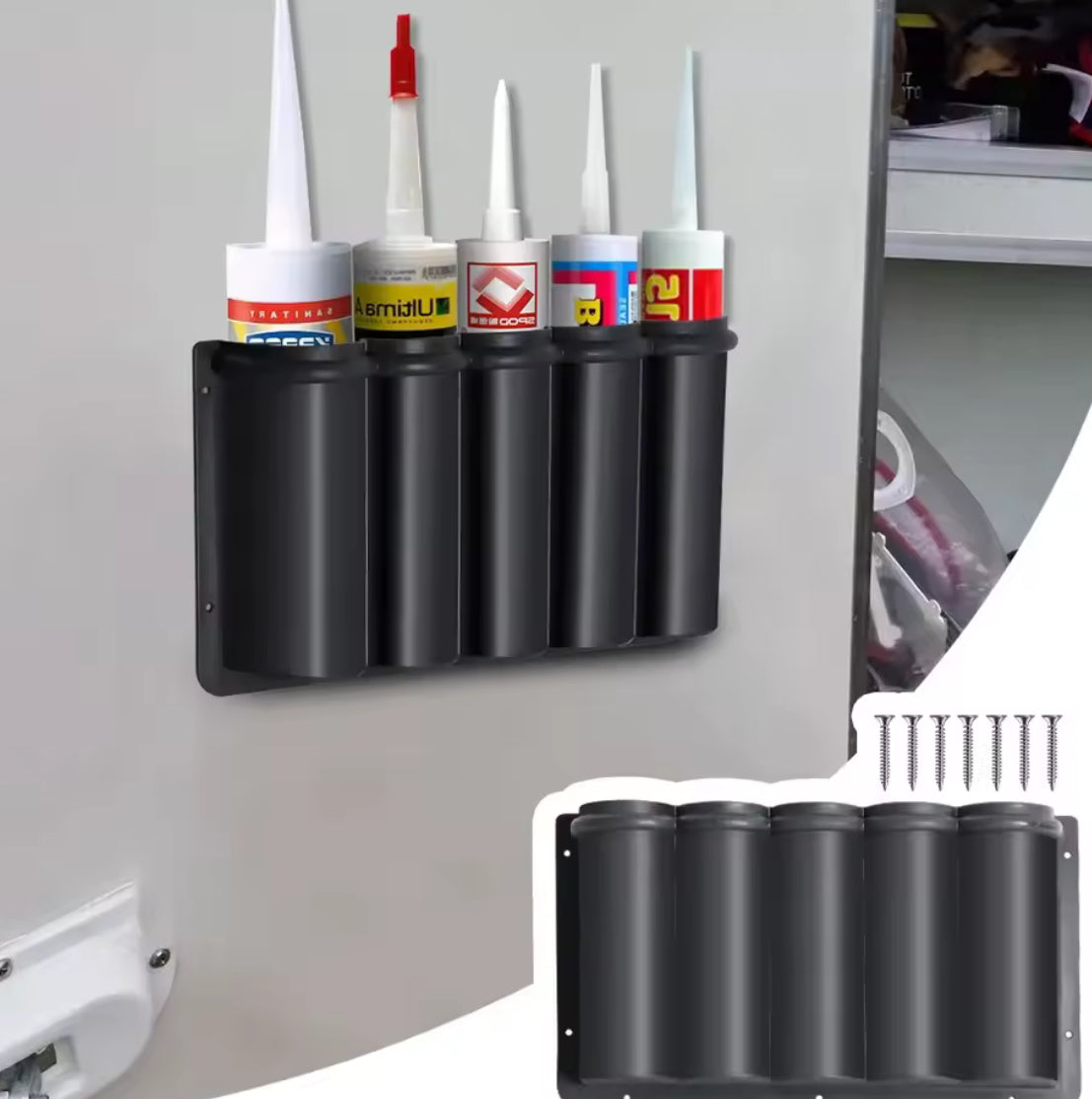 Silicon/Adhesive Tubes Storage Box Suitable for Van Storage Pocket - Problems Solved