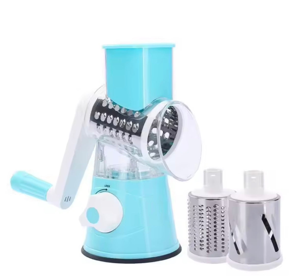 Highly Efficient and Versatile Vegetable and Fruit Slicer Grater Benchtop Drum Cutter