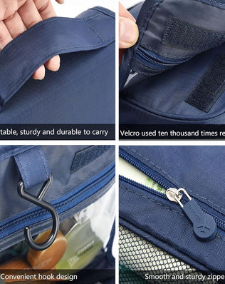 Travel Toiletry Bag, Hanging Toiletries Wash Bag Makeup Cosmetic Organizer Bags