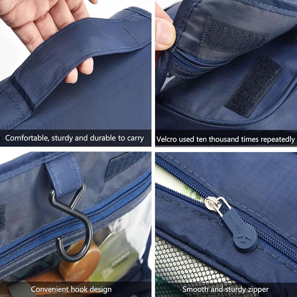 Travel Toiletry Bag, Hanging Toiletries Wash Bag Makeup Cosmetic Organizer Bags