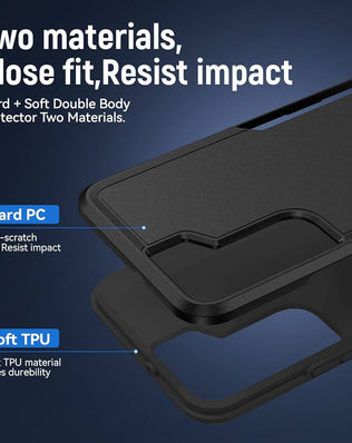 Samsung Galaxy S22 heavy-duty case by Problems Solved, military-grade drop tested, rugged protective phone cover with reinforced edges.