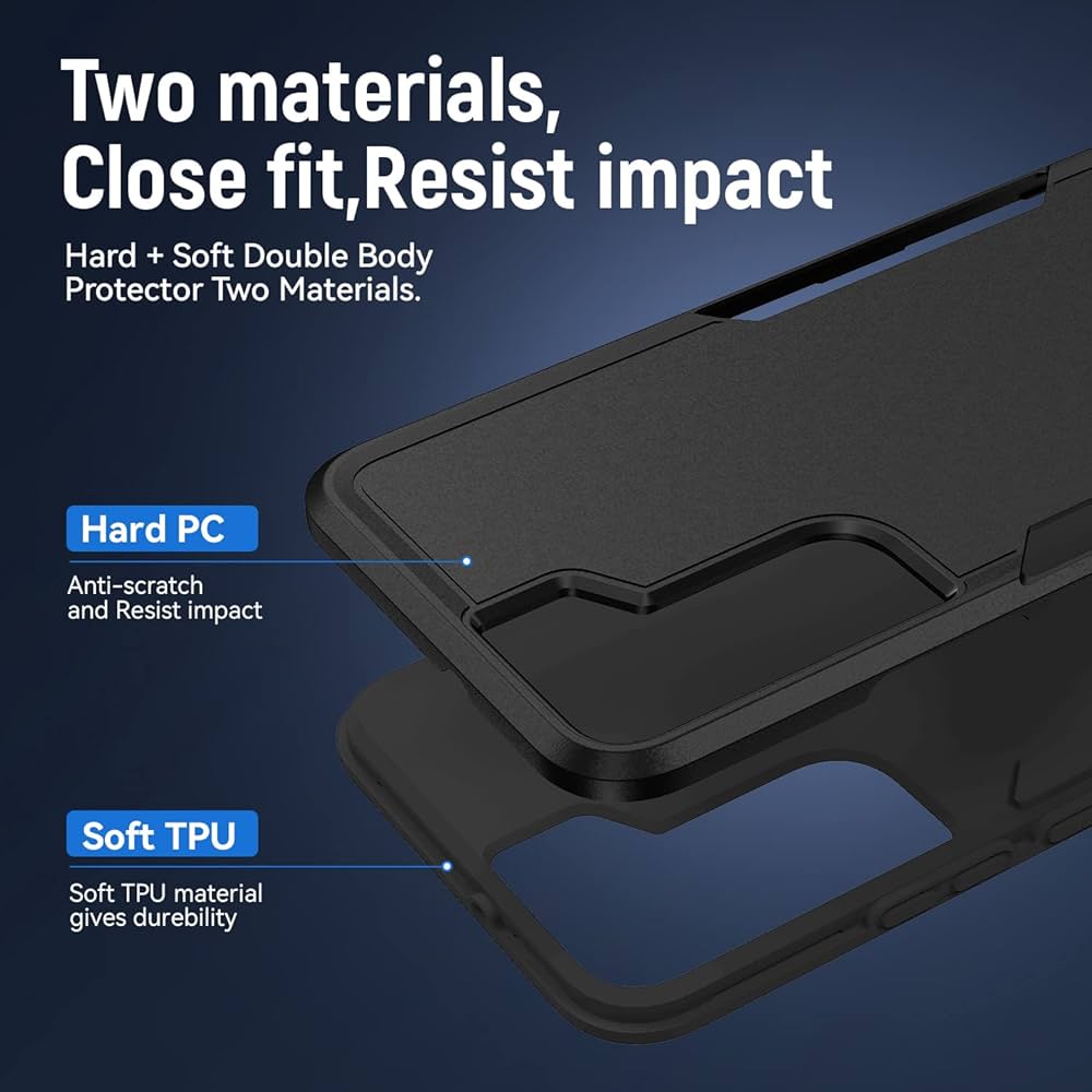 Samsung Galaxy S22 heavy-duty case by Problems Solved, military-grade drop tested, rugged protective phone cover with reinforced edges.