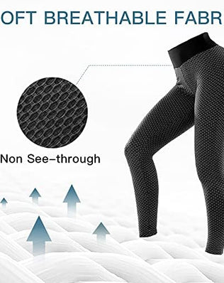 Women’s high-waisted gym leggings with tummy control and butt lift features by Problems Solved, shown on a model.