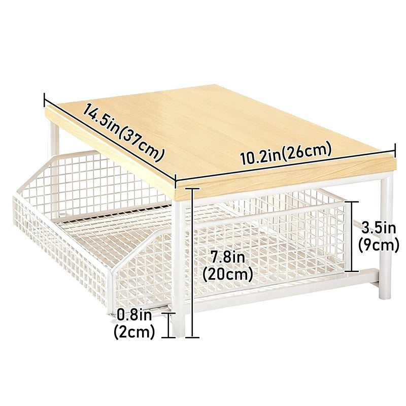 Kitchen Countertop Organizer – Multi-Use Shelf for Microwave, Spices, Coffee Machine & Printer - Problems Solved