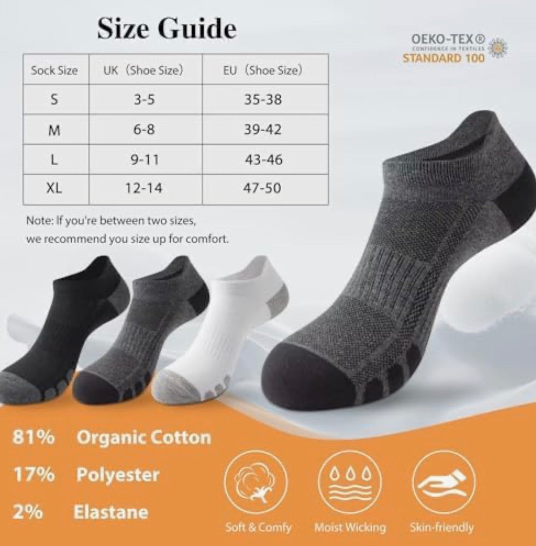 Set of six Problems Solved cotton trainer ankle socks with anti-blister sports design, ideal for athletic and everyday wear.