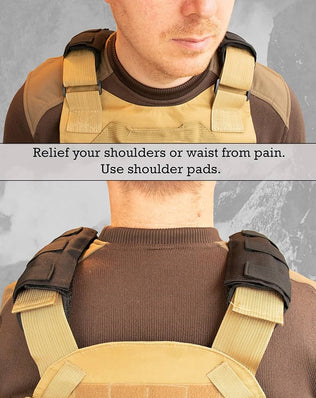 Problems Solved shoulder strap pad for plate carrier offers comfortable weight distribution and padded support in tactical gear.