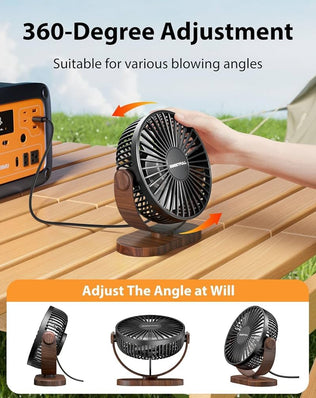 Desk Fan, Small USB Desk Fan Silent, 3 Speeds Portable Personal Desktop Fan