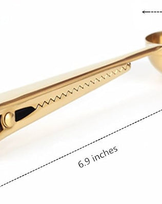 Angel mall Coffee Scoop, Stainless Steel Golden Multi function coffee spoon