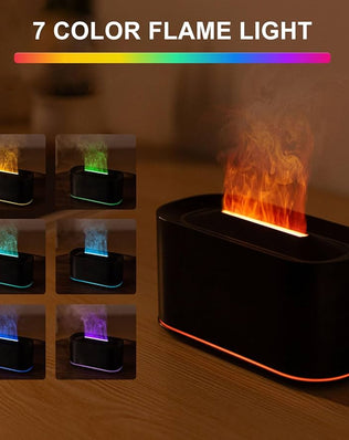 Essential Oil Diffuser, Upqrade 7 Colour Lights Flame Aromatherapy Diffuser, Oil