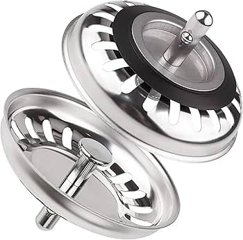 2 Pack Kitchen Sink Plug Strainer, Stainless Steel Sink Plug Replacement