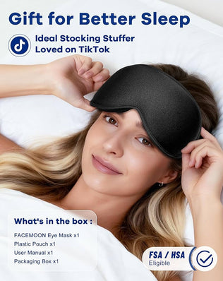 Reusable travel eye cover for adults by Problems Solved, comfortable sleep mask for restful sleep during travel or rest periods.