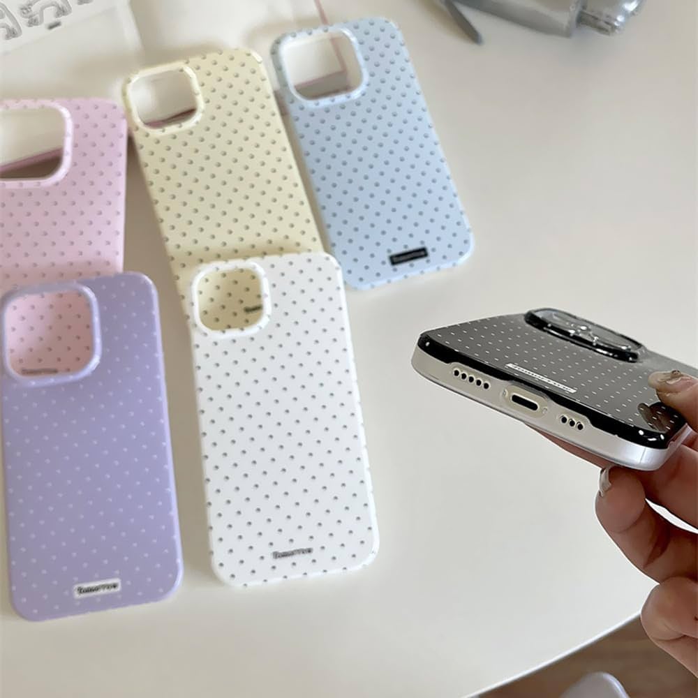 Reownest Case for iPhone 13 iPhone 14 with Cute Polka Dot Pattern Aesthetic Design